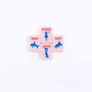 <span class=keywords><strong>Botas</strong></span> de Mahjong Rosadas de Alta Gama Personalizadas con Fichas de Mahjong Navideñas de Acrílico, Fichas de Mahjong Clásicas Americanas Hechas a Medida - Product Image 6
