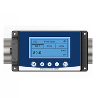 Small Diameter Ultrasonic Flowmeter External Clamp-On Non-Contact Liquid Measurement Pure Water Cold Heat Meter