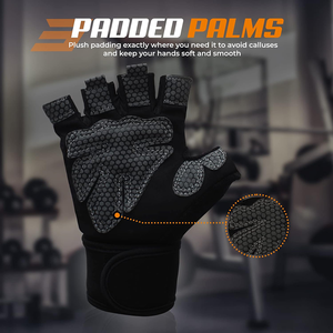 ถุงมือยกน้ำหนักหนังสำหรับผู้ชายและผู้หญิงถุงมือออกกำลังกายกลางแจ้งยิมออกกำลังกายถุงมือป้องกันฝ่ามือเต็มรูปแบบ - Product Image 2