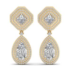 REYES fabricant 925 argent Sterling Moissanite en forme de goutte d'eau boucle d'oreille pour les femmes mariage bijoux fins boucles d'oreilles pendantes - Product Image 6