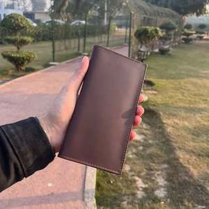 Portefeuille de voyage vintage en cuir Crazy Horse, ouvert, court, avec blocage RFID et porte-cartes pour hommes et femmes - Product Image 2