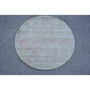 พรมขนสัตว์สีเบจคลาสสิกทันสมัยขนาด3.3x3.3ฟุตงานแฮนด์เมดสไตล์ตุรกีแบบเย็บปะติดทำจากยางแบบด้านหลังสไตล์ขนกระต่ายเทียม - Product Image 3