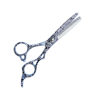 Ciseaux amincissants 5.5 "papier enduit avec repose-doigts professionnel 32 dents cheveux Sloan ciseaux amincissants ciseaux - Product Image 2