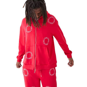 Conjunto Deportivo Personalizado de Primera Calidad para Hombre, Sudadera con Capucha y Cremallera, 100% Algodón, Diseño de Impresión Personalizado, Conjunto Deportivo y Sudadera para Invierno - Product Image 3