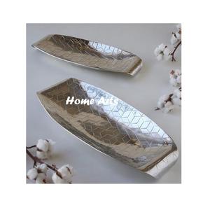 Plateau martelé en acier inoxydable de conception avantageuse avec poignées en aluminium Plateau de dates de taille personnalisée de haute qualité - Product Image 6