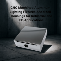 Accesorios de iluminación de aluminio y acero inoxidable mecanizado CNC Carcasas anodizadas EDM de alambre de brochado para aplicaciones industriales LED