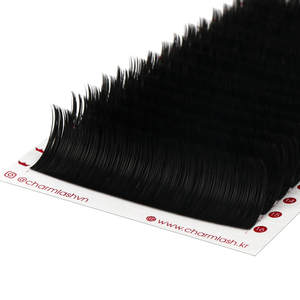 CharmLash Pbt Fiber Flat Lash Bandejas 0,1 0,15 0,2 Extensiones de pestañas planas suaves Venta al por mayor Cachemira Etiqueta privada - Product Image 1