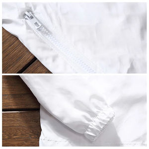 Blouson Bomber Homme Coupe Courte Haute Qualité en Toile Imperméable Respirant Coupe-Vent Col Rond Lavage Personnalisé Style Streetwear - Product Image 4