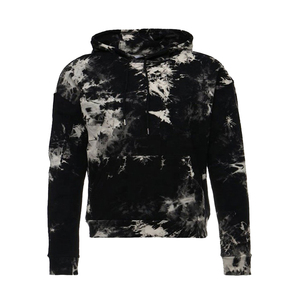 Sweatshirts à capuche en éponge française vintage pour hommes 100% Cotton Tie Tye dye Hoodie pour hommes et femmes - Product Image 1