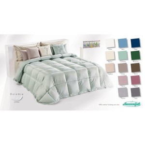 Couette d'hiver en duvet fabriquée en Italie 100% housse en coton sans fer Couette douce de couleur unie CM 180X260 également marque privée - Product Image 5
