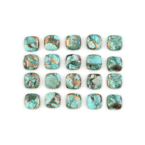 Natural 12mm cojín corte suave crisocola cabujón cuarzo verde curación tamaño personalizado piedras preciosas sueltas fabricación de joyas - Product Image 6