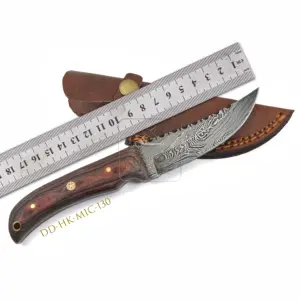 Damascus Steel Knife DD-HK-MIC-130 Micarta Handle Hunting Knife Outdoor Hot Selling Bushcraft Camping Survival Knife 192 Layer2