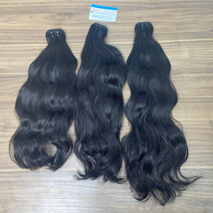 Paquets de Cheveux Bruts Prêt à Expédier Trame Extensions de Cheveux Humains Vietnamiens Bruts Trame Ondulée Naturelle - Product Image 1