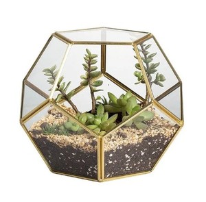 New Designs <b>Glass</b> & Metal Geometric Terrariums <b>Table</b> Centerpiece Indoor Dry Outdoor Planter For Home Hotel <b>Table</b> <b>Top</b> Decorative - Product Image 2