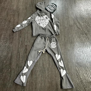 Acid Wash Cotton <b>Embroidery</b> Tracksuit Bulk Order Supplier Custom Branding Loungewear OEM Two Piece <b>Set</b> - Product Image 4
