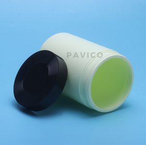 ขวดเครื่องสำอาง HDPE ขนาด 1000 มล. ปรับแต่งได้ ขวดครีมพลาสติกสำหรับเครื่องสำอาง พร้อมฝาสีดำเคลือบพอร์ซเลน  สามารถปรับแต่งโลโก้ได้ - Product Image 3