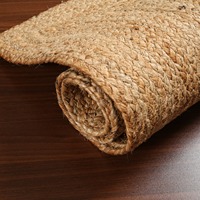 Tapis design en jute Tapis rond en jute tressé en fibre naturelle Tapis rond en jute Tapis de salon Tapis de couleur naturelle