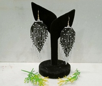 Boucles d'oreilles bohèmes faites à la main avec franges, bijoux de mode pour femmes avec perles de verre et graines de cuivre pour cadeau