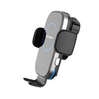Chargeur de voiture sans fil avec support de téléphone, charge rapide 15W, supports de téléphone à fixation automatique pour pare-brise, tableau de bord et grille d'aération de voiture