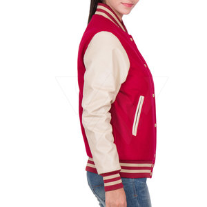 Tendance Unique Design Couleur Contraste Femmes Letterman Veste Haute Qualité À Bas Prix Femmes Letterman Veste - Product Image 3