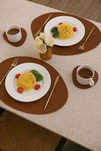 Top Selling Leather Mats and Pads Brown Color and Top Quality Factory Support Customized Size <b>square</b> Leather Table Ware - Product Image 2
