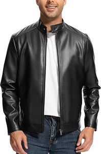Veste d'hiver pour hommes de qualité supérieure noir avec cuir véritable veste grande taille 2025 Slim Fit prix de gros - Product Image 6