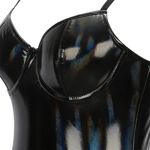 บอดี้สูทหนัง PU สำหรับผู้หญิงชุดชั้นในกระชับสัดส่วนไร้แผ่นบราหนึ่งชิ้นแบบเต็มตัวกระชับสัดส่วนควบคุมหน้าท้องชุดชั้นในเทรนเนอร์เอวเพรียวบาง - Product Image 5