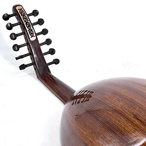Oud Profesional de 11 Cuerdas - Lira Árabe Hecha a Mano con Madera de Nogal y Boca Abierta - Product Image 4