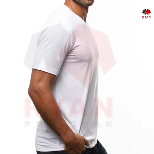 Vêtements de travail en coton pour les entreprises Logo personnalisable confortable 180GSM T-shirts pour hommes personnalisés - Product Image 4