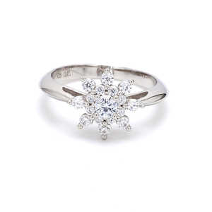 Anillo de flor de diamante de plata americana 925 - Product Image 1
