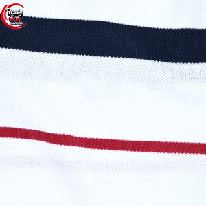 Alta calidad 100% algodón hombres para Polos personalizable raya blanca Piqué Jersey hilo teñido raya OEM - Product Image 4