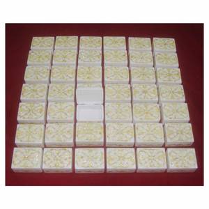 Mármol de Alabastro Antiguo Hecho a Mano con Incrustaciones de Madreperla Amarilla y Diseño Floral para Decoración del Hogar y Regalos - Product Image 1