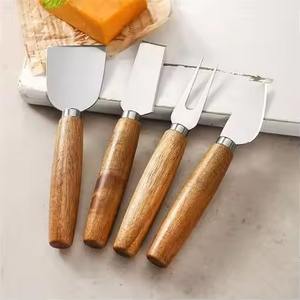 Cheese Set with Stainless Steel Tools <b>Knife</b> with Wooden Board for Cutting Cheese Blocks for Regular Purpose - Product Image 5