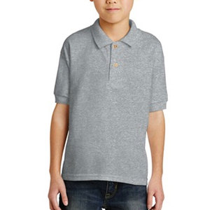 Chemises de golf pour garçons manches courtes évacuation de l'humidité coupe sèche Performance enfants jeunes rayé garçons polos blanc couleur unie - Product Image 4