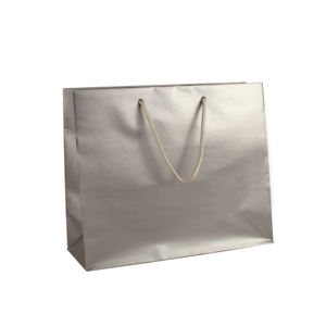 Bolsa de Papel Especializada M2PACK de Lujo Hecha a Mano con Asa Flexiloop, Logotipo Personalizado, 24+10x20 Pulgadas, Embalaje para Regalos y Manualidades - Product Image 1