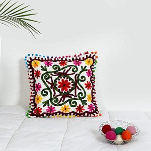 Fundas de cojines bordadas con hilo de lana hecho a mano, fundas de almohada, decoración India para el hogar con patrón Vintage para favores de boda, uso en sofá - Product Image 6