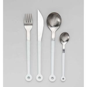 Único diseñador de acero inoxidable mango de aspecto plano nuevo increíble cuchara de acero inoxidable cuchillo tenedor juego de cubiertos - Product Image 4