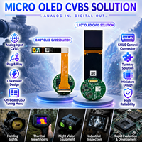 شاشة TDO SeeYA 0.49/1.03 ميكرو OLED بدقة 1920×1080 وتردد 90 هرتز وسطوع 1800 شمعة مع لوحة تحكم CVBS لمنظار الرؤية الليلية الحراري