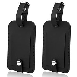 PU Leather Luxury Fashionable Waterproof Luggage Tag with Privacy Protection and Name Tag for Travel Baggage - Product Image 1