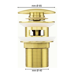 Rubinetto lavabo a leva singola in oro lucido per installazione rapida con manico liscio 1 confezione - Product Image 6