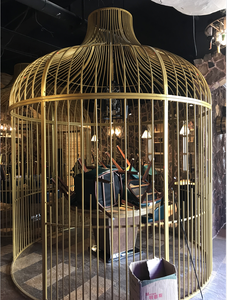 Dekorasyon ve ekran, Metal işçilik, büyük otel restoranları için açık büyük demir işleri kuş kafesleri - Product Image 5