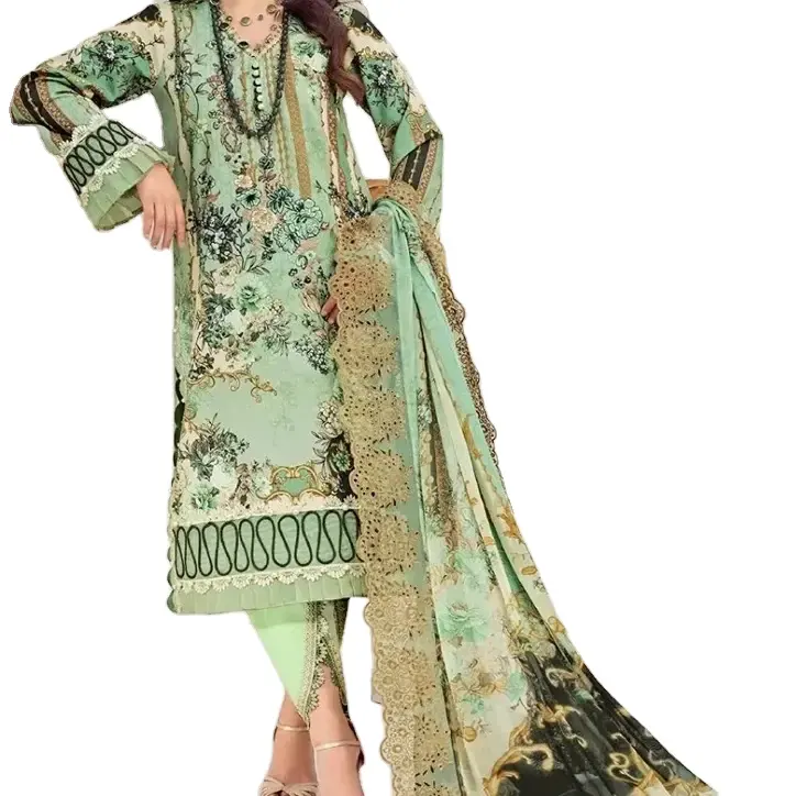 インドのパキスタンの衣類の重い仕事SalwarKameezWithDupattaインドの輸出業者とサプライヤー