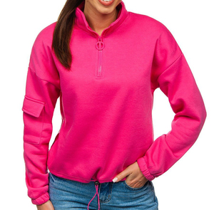 Sudadera bordada personalizada superventas, mezcla transpirable de algodón y poliéster, lavado ácido, sudadera de gran tamaño hecha a medida para mujer - Product Image 1