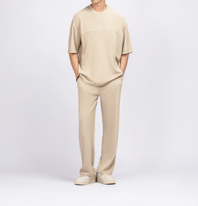 Pantalons de survêtement larges pour hommes de haute qualité, molleton lourd, jogging, logo brodé personnalisé, pantalons de travail empilés - Product Image 1