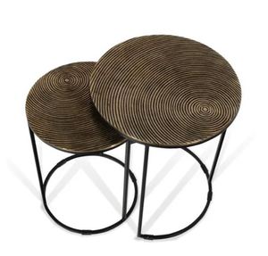 Trending Luxury Industrial Furniture Marco de metal Mesa de anidación Juego de 2 Mesas de anidación modernas hechas a mano de hierro de la mejor calidad - Product Image 5