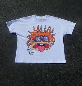 OEM été haute qualité personnalisé impression numérique survêtement et short ensemble cordon taille Boxy t-shirt couleur unie anti-rétrécissement - Product Image 3