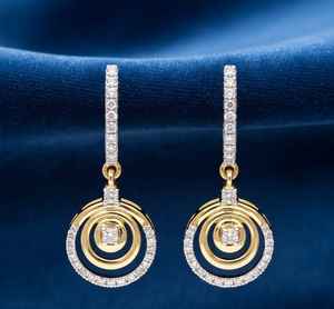 Pendientes de Diamantes Redondos y Cuadrados - Product Image 2