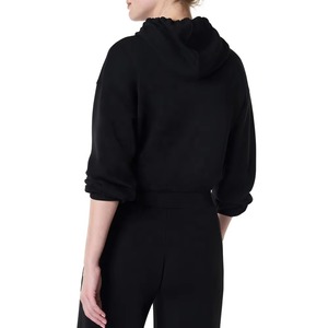 Sudaderas con Capucha y Cremallera Completa para Mujer, 100% Algodón, Chaqueta Corta de Invierno, Bordado Personalizado, Cuello Alto, Forro Polar - Product Image 2