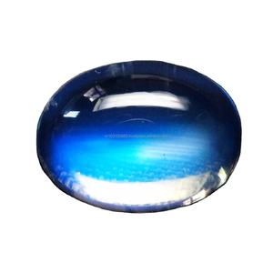 100% piedras preciosas sueltas de forma ovalada Natural cabujón de piedra lunar arcoíris tamaño libre suave azul llamativo piedra lunar Natural venta a granel OEM - Product Image 3