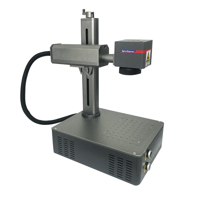 Fiber Laser Marking Machine for Metallic Materials Gold & Silver Engraving 20W/30W Power Air Cooling DXF/AI Support